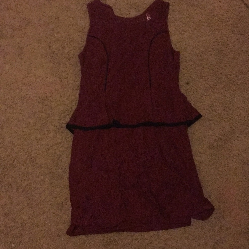 Red mini dress